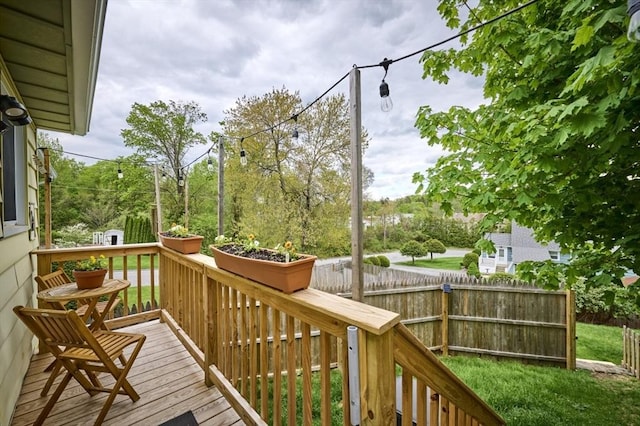 view of wooden terrace