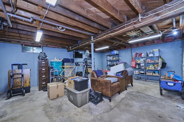view of basement