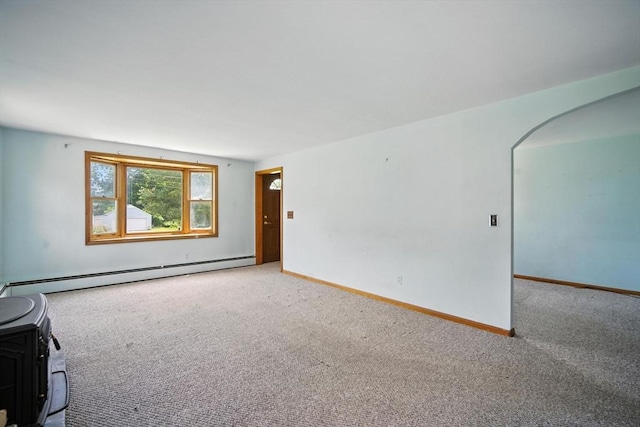 69 Michael St, Ludlow, MA 01056 - carpeted empty room with baseboard heating and baseboards