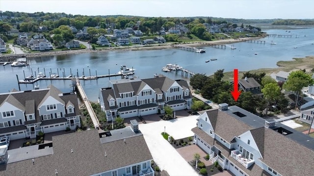 33 Central Ave Unit 12, Scituate, MA 02050 - aerial perspective of suburban area featuring a nearby body of water
