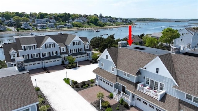 33 Central Ave Unit 12, Scituate, MA 02050 - aerial view of residential area featuring a large body of water