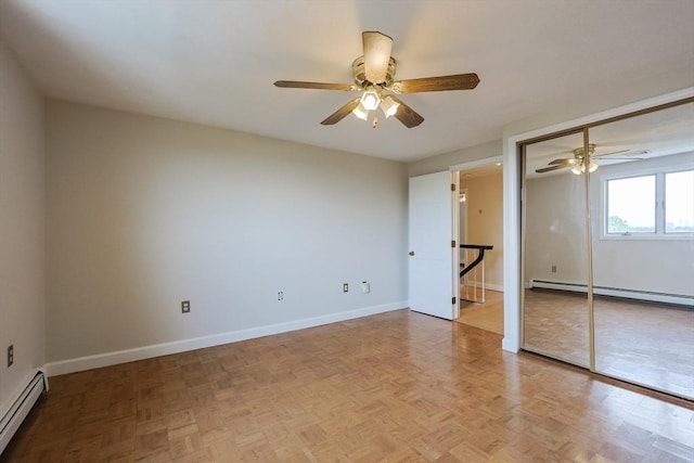 3 Nira St, Malden, MA 02148 - unfurnished bedroom with baseboard heating and ceiling fan