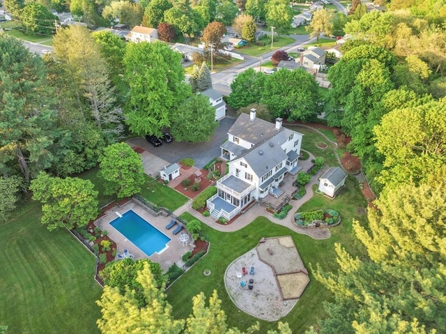 680 Old Connecticut Path, Framingham, MA 01701 - aerial view of property's location with a pool