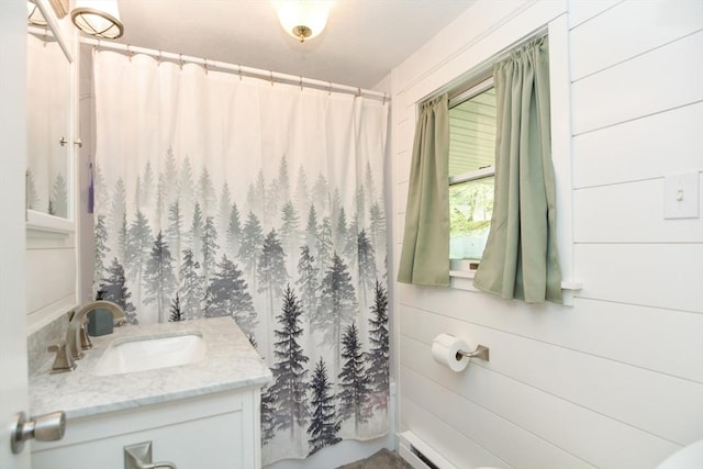 133 E Main St, Norton, MA 02766 - full bath featuring vanity and a shower with shower curtain
