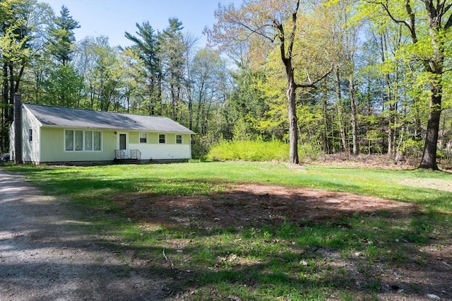 view of grassy yard