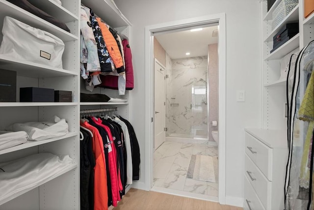 view of walk in closet