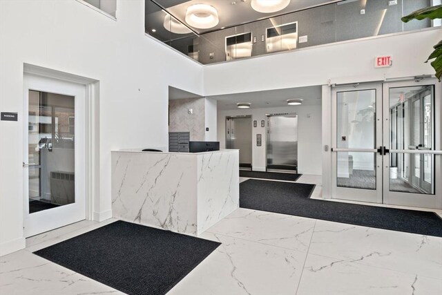 reception area with french doors