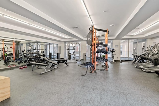 view of workout area