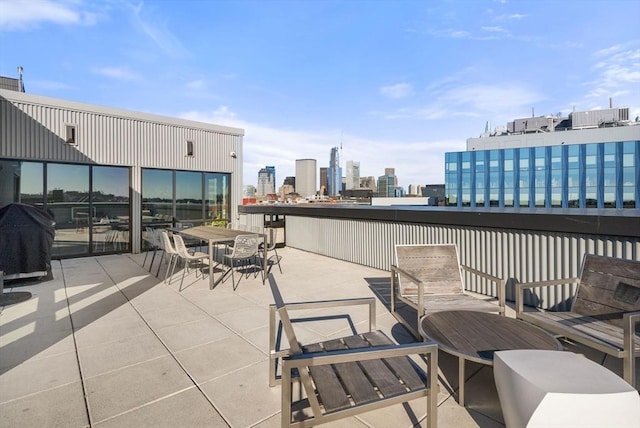 view of patio / terrace featuring a grill