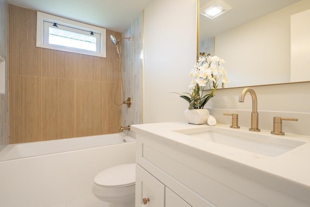 67 Paris Ave, Worcester, MA 01603 - full bath featuring vanity, toilet, and shower / washtub combination