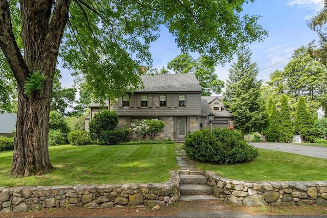 20 Johnson Rd, Andover, MA 01810 - colonial inspired home with stone siding and a front yard