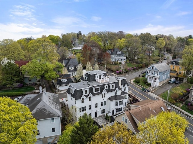 bird's eye view with a residential view