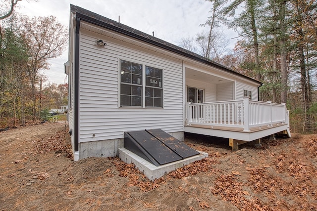 exterior space with a wooden deck