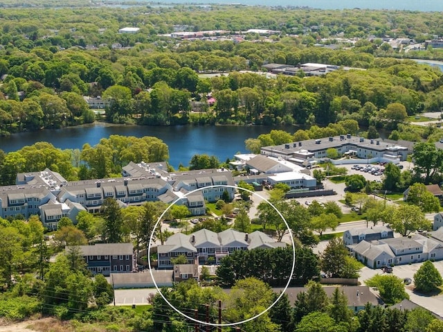 aerial view of a large body of water