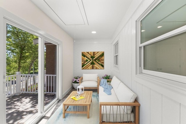 balcony with an outdoor living space