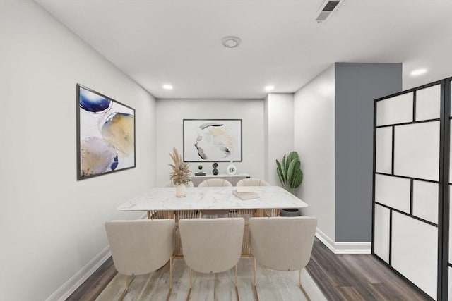 221 Oak St Unit 223, Brockton, MA 02302 - dining space featuring dark wood-style flooring and recessed lighting