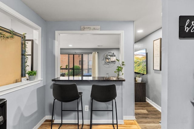 221 Oak St Unit 223, Brockton, MA 02302 - indoor bar with wood finished floors and recessed lighting
