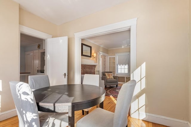 dining area featuring light hardwood / wood-style floors