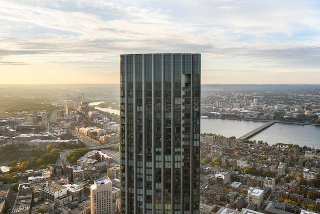 property's view of city with a water view