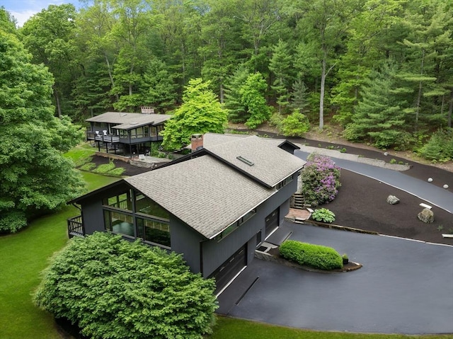 86 Myles Standish Rd, Weston, MA 02493 - aerial view of property and surrounding area with a heavily wooded area