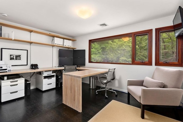 86 Myles Standish Rd, Weston, MA 02493 - office with dark wood-style flooring and baseboards