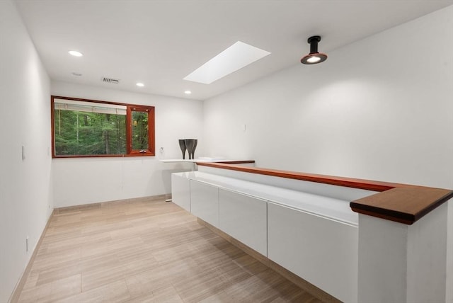 86 Myles Standish Rd, Weston, MA 02493 - bar featuring a skylight and recessed lighting