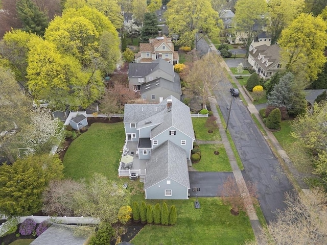 aerial view featuring a residential view