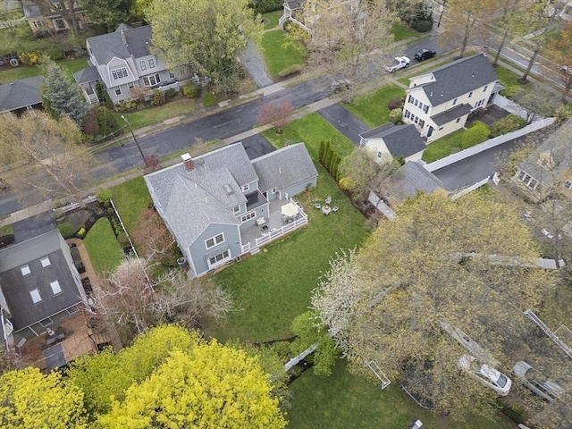 aerial view featuring a residential view