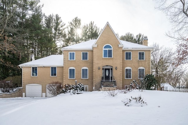 colonial home featuring a garage