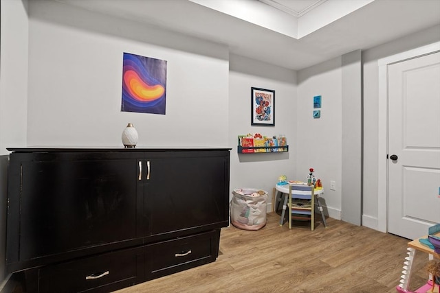 bedroom featuring light hardwood / wood-style floors