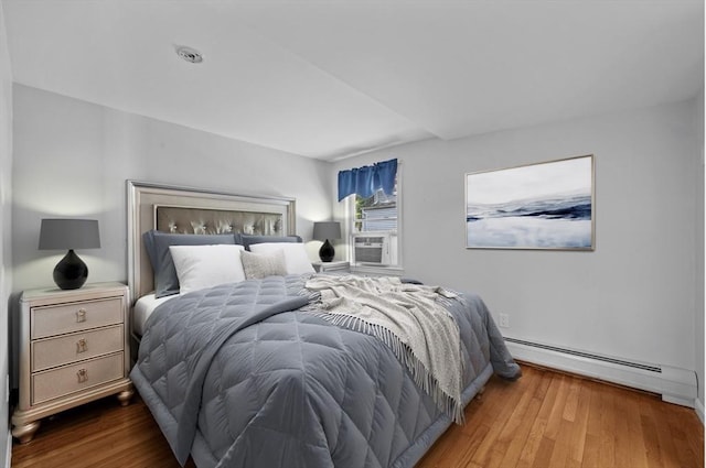 12 Day St, Fairhaven, MA 02719 - bedroom with a baseboard radiator, wood finished floors, and cooling unit