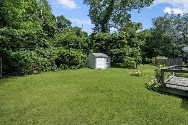 12 Day St, Fairhaven, MA 02719 - view of yard featuring a shed and a deck