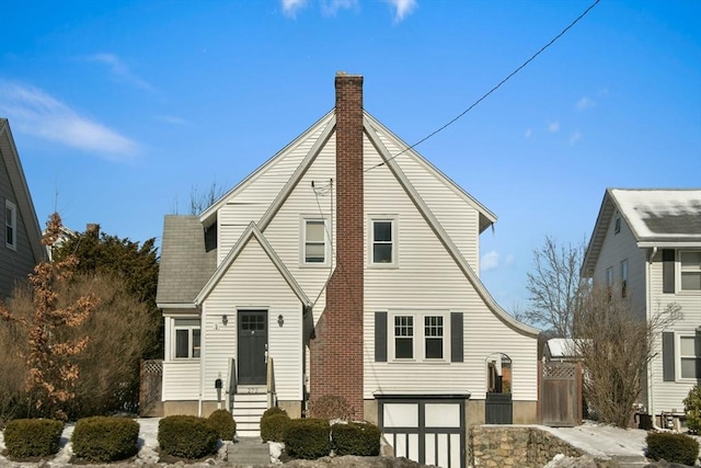 view of front property with a garage