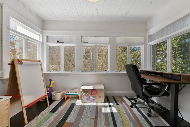 view of sunroom