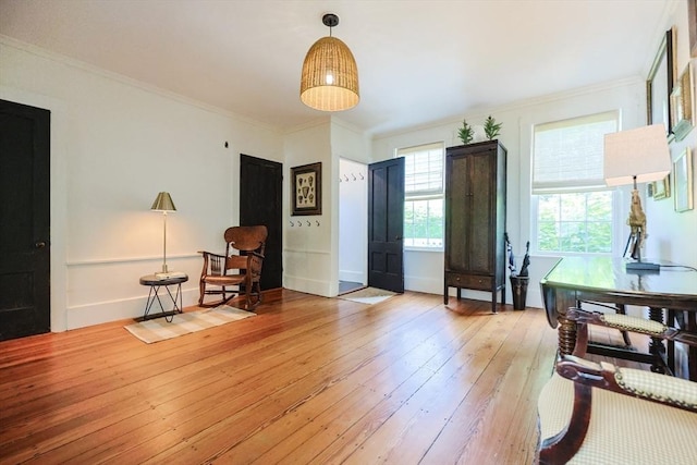 193 Main St, Medway, MA 02053 - entrance foyer with light wood-style floors and crown molding