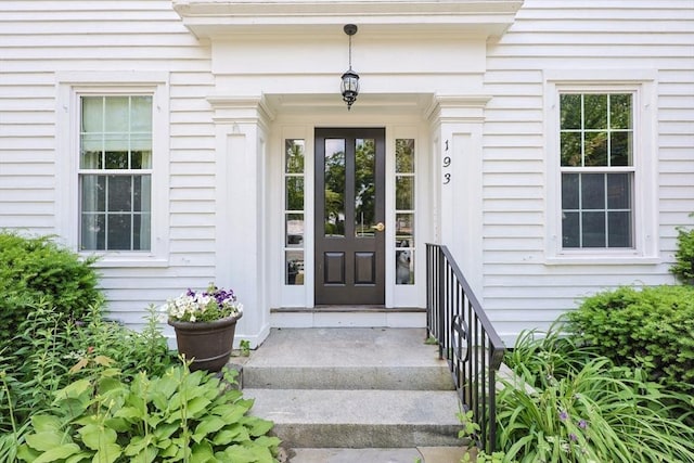193 Main St, Medway, MA 02053 - doorway to property with french doors