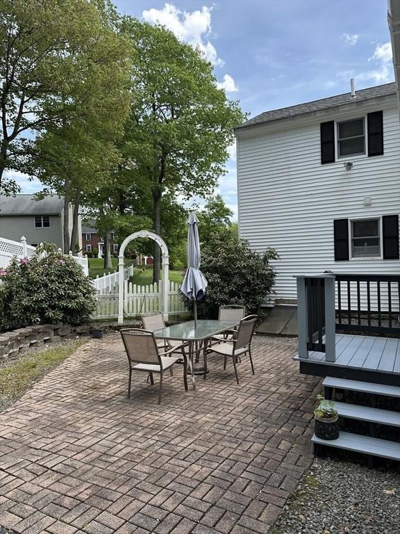 37 Teaberry Ln, Gardner, MA 01440 - view of patio / terrace with outdoor dining area and a wooden deck