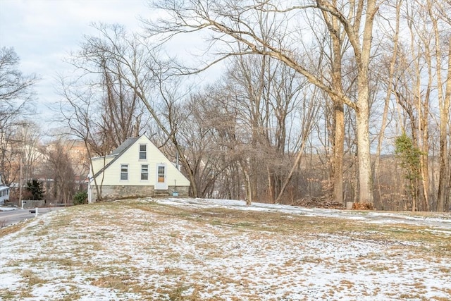 view of snowy yard