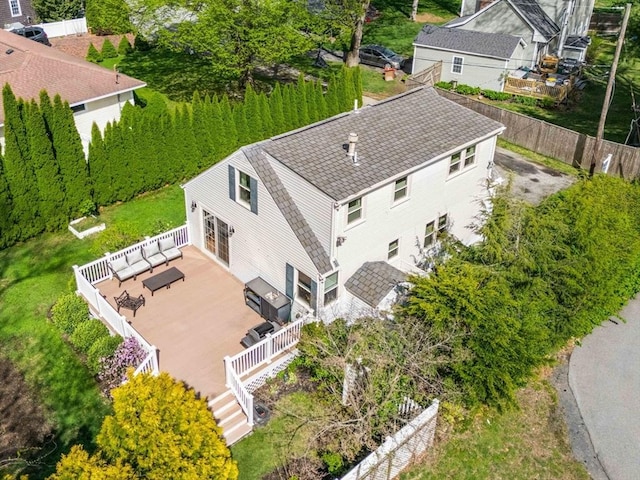 view from above of property