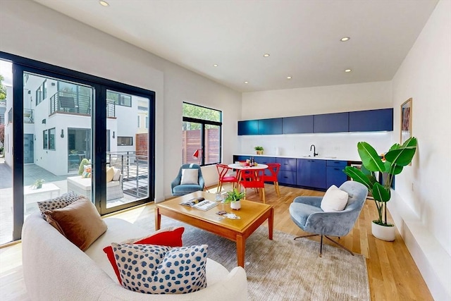 133 Charles St Unit 133, Cambridge, MA 02141 - living area with light wood-type flooring and recessed lighting