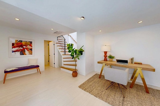 133 Charles St Unit 133, Cambridge, MA 02141 - office area featuring recessed lighting and baseboards