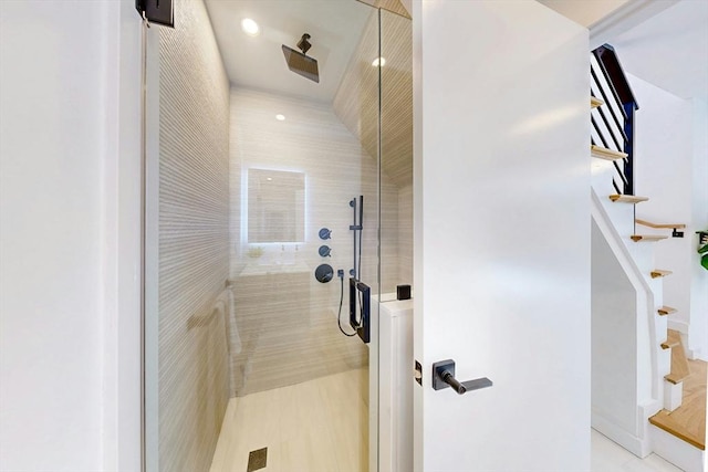 133 Charles St Unit 133, Cambridge, MA 02141 - full bath featuring a tile shower and recessed lighting