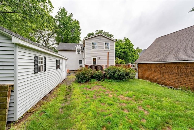 267 Maple St, East Longmeadow, MA 01028 - view of green lawn with a wooden deck