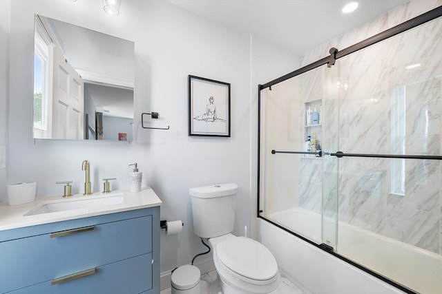 202 Middlesex Ave Unit 2, Medford, MA 02155 - full bath featuring enclosed tub / shower combo, vanity, toilet, and baseboards