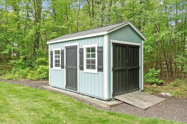 51 Drumlin Hill Rd, Bolton, MA 01740 - view of shed featuring a forest view
