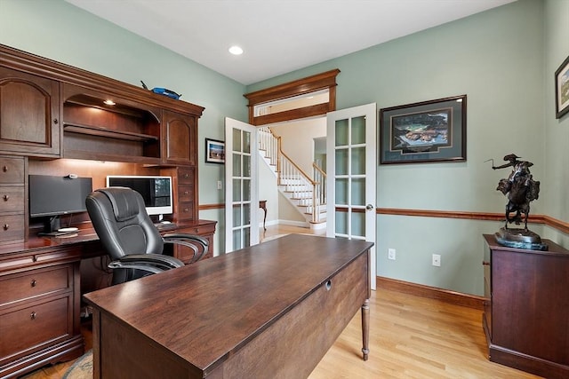 51 Drumlin Hill Rd, Bolton, MA 01740 - office space with light wood-style flooring, baseboards, and recessed lighting