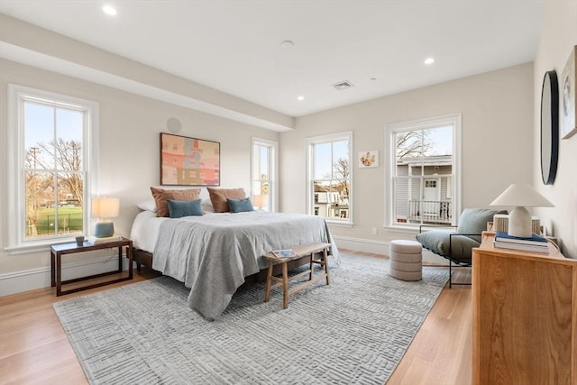 60 Williams St Unit 402, Boston, MA 02130 - bedroom featuring light wood-style flooring, recessed lighting, and baseboards