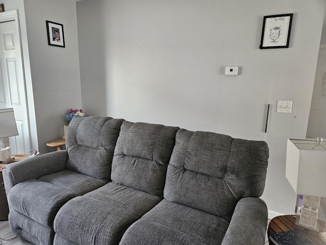 living area with baseboards