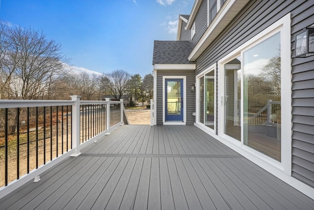 view of wooden deck