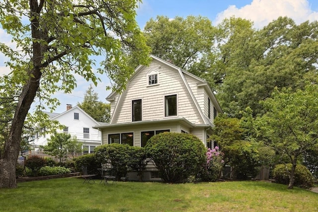 25 Day St, Newton, MA 02466 - view of property exterior with a gambrel roof